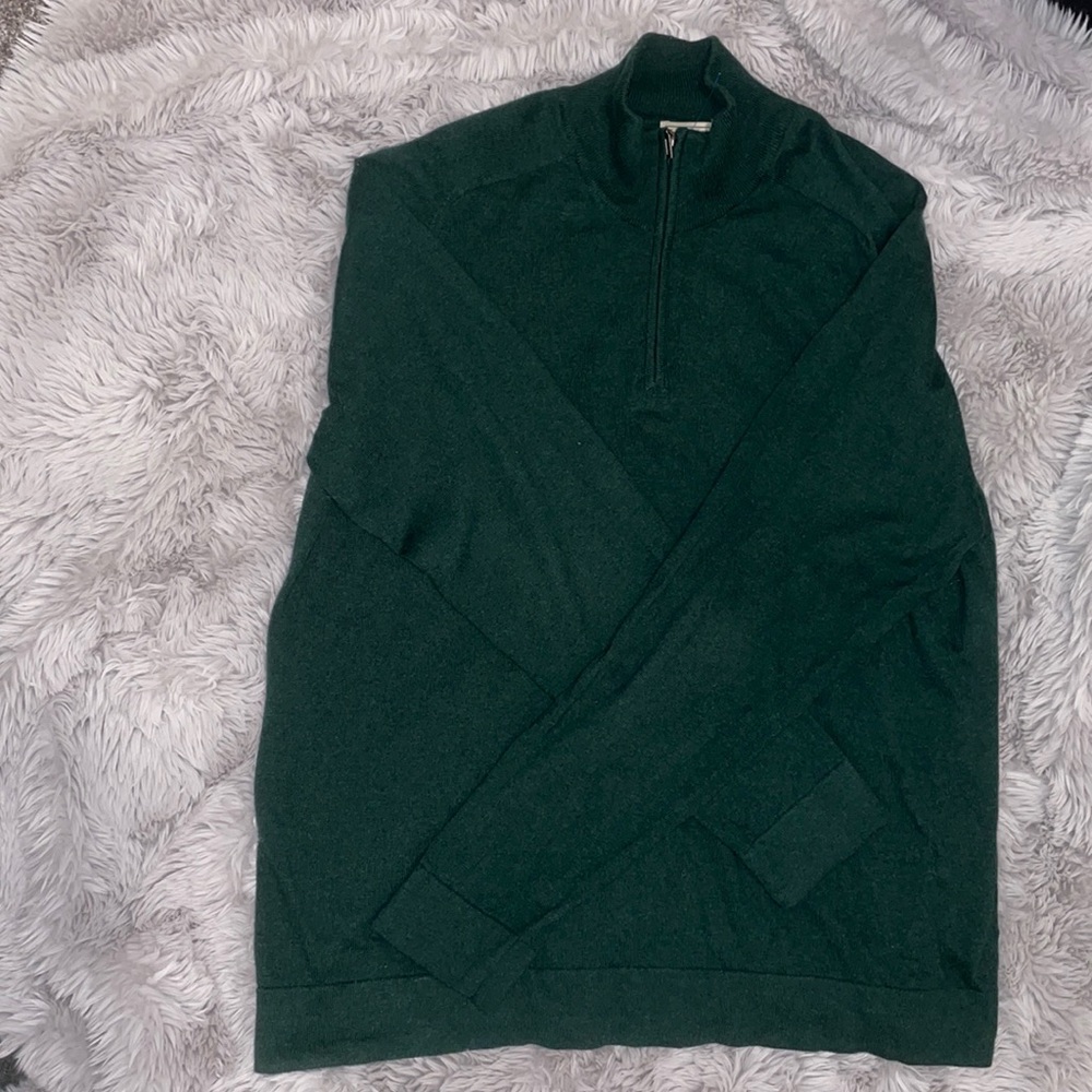 Men's Cotton/Cashmere Sweater, Quarter-Zip